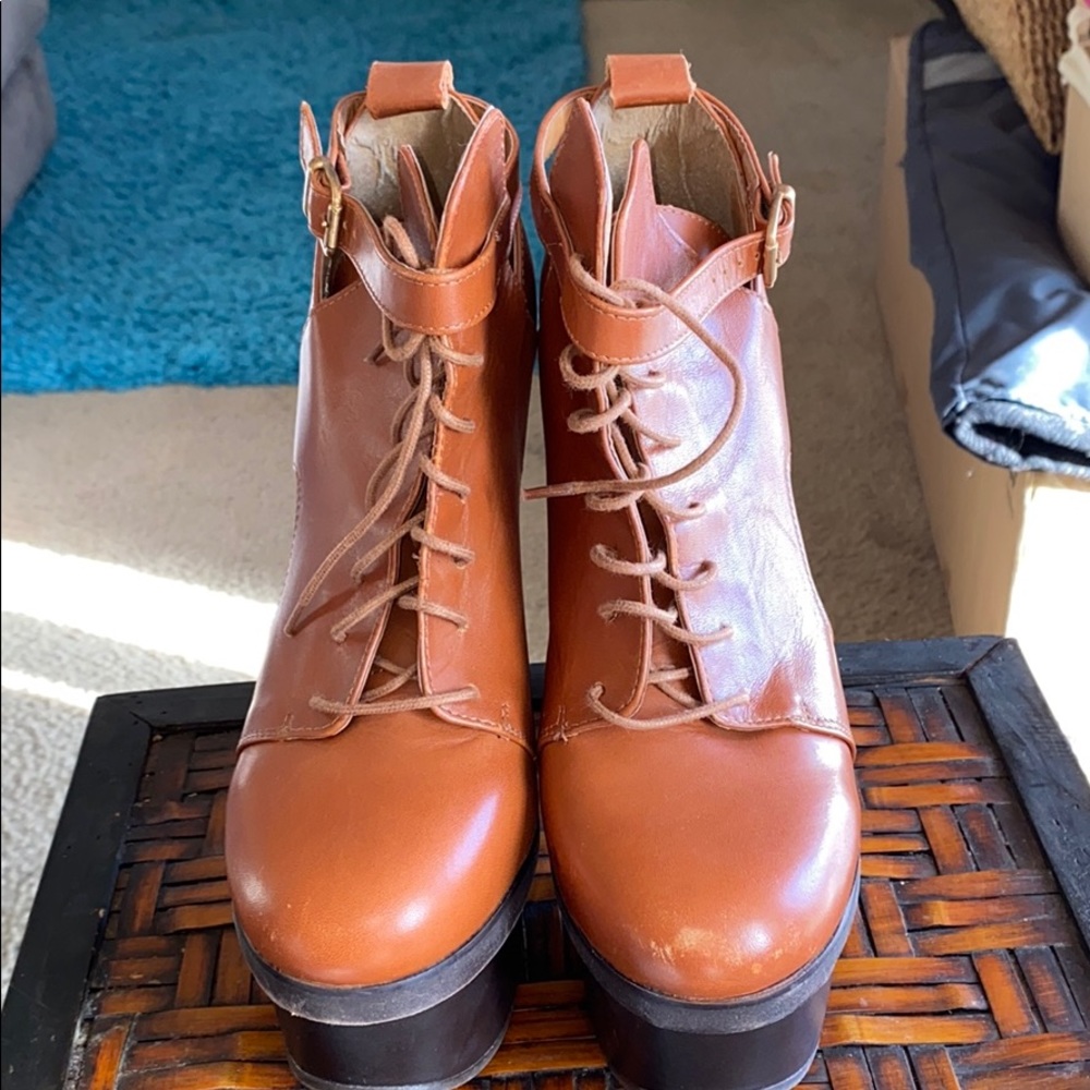 Chunky Heel Thick Stack Booties - image 2